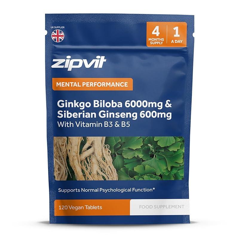 Zipvit Ginkgo Biloba 6000mg & Siberian Ginseng 600mg